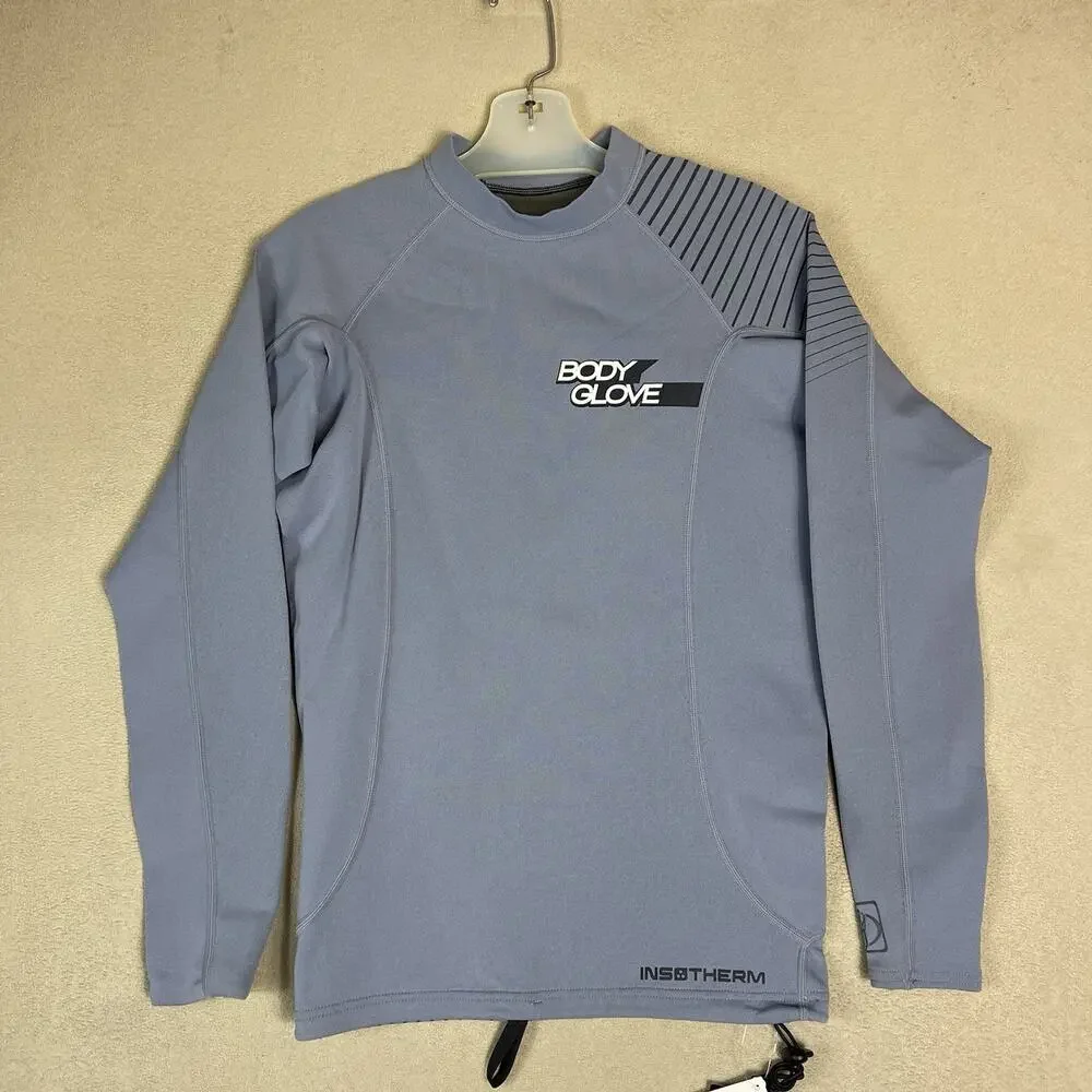Body Glowe Shirt Mens S Gray Surf 0.5 mm‎ Insotherm Long Sleeve Titanium Stretch